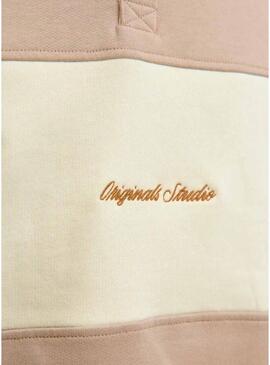 Polo Jack and Jones Norrebro cammello e beige per uomo.