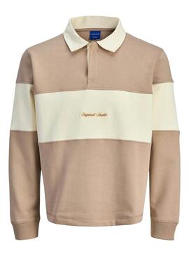 Polo Jack and Jones Norrebro cammello e beige per uomo.
