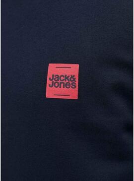 Felpa Jack and Jones Brandy blu scuro per uomo