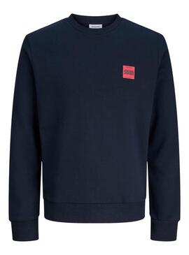 Felpa Jack and Jones Brandy blu scuro per uomo