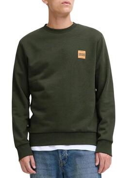 Felpa Jack and Jones Brandy verde per uomo