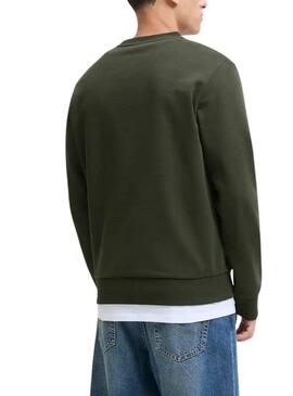 Felpa Jack and Jones Brandy verde per uomo