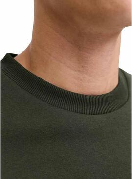 Felpa Jack and Jones Brandy verde per uomo