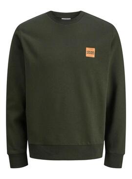 Felpa Jack and Jones Brandy verde per uomo