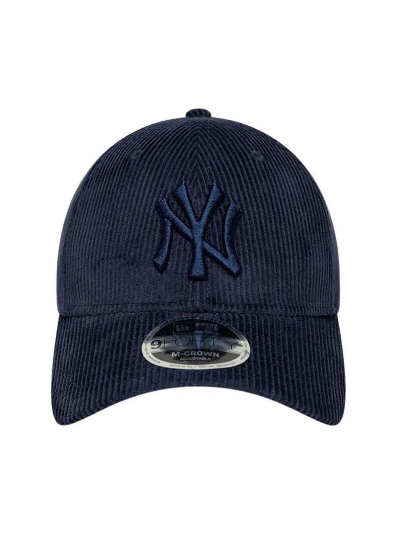 Cappello New Era Cord Yankees MLB Cord 9FORTY blu marino