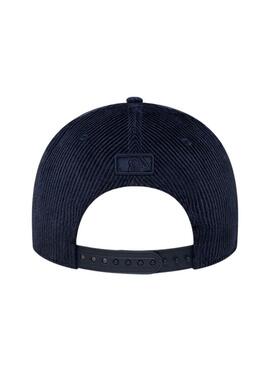 Cappello New Era Cord Yankees MLB Cord 9FORTY blu marino
