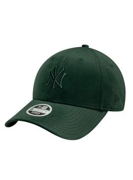 Cappellino New Era Velour 9FORTY New York Yankees verde per donna
