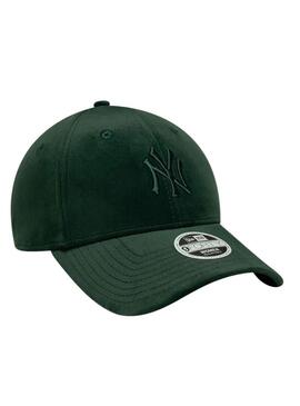 Cappellino New Era Velour 9FORTY New York Yankees verde per donna