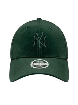 Cappellino New Era Velour 9FORTY New York Yankees verde per donna