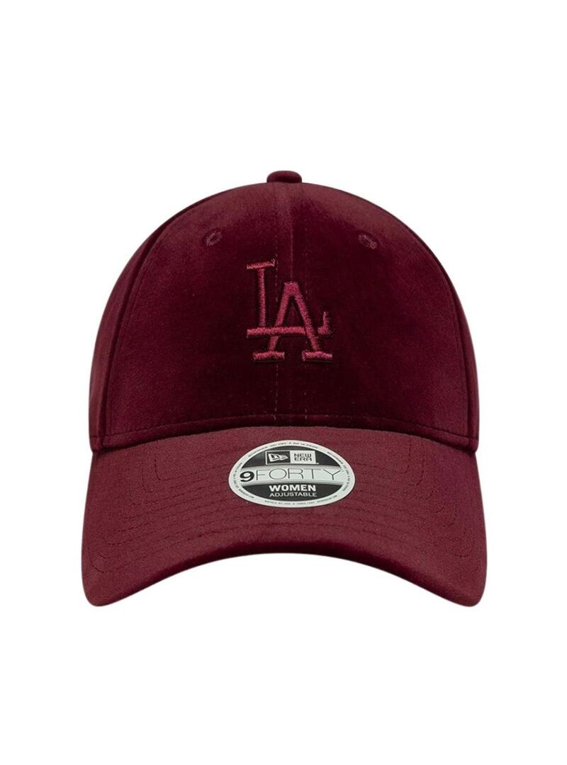 Cappellino New Era Velour LA Dodgers 9FORTY bordeaux per donna
