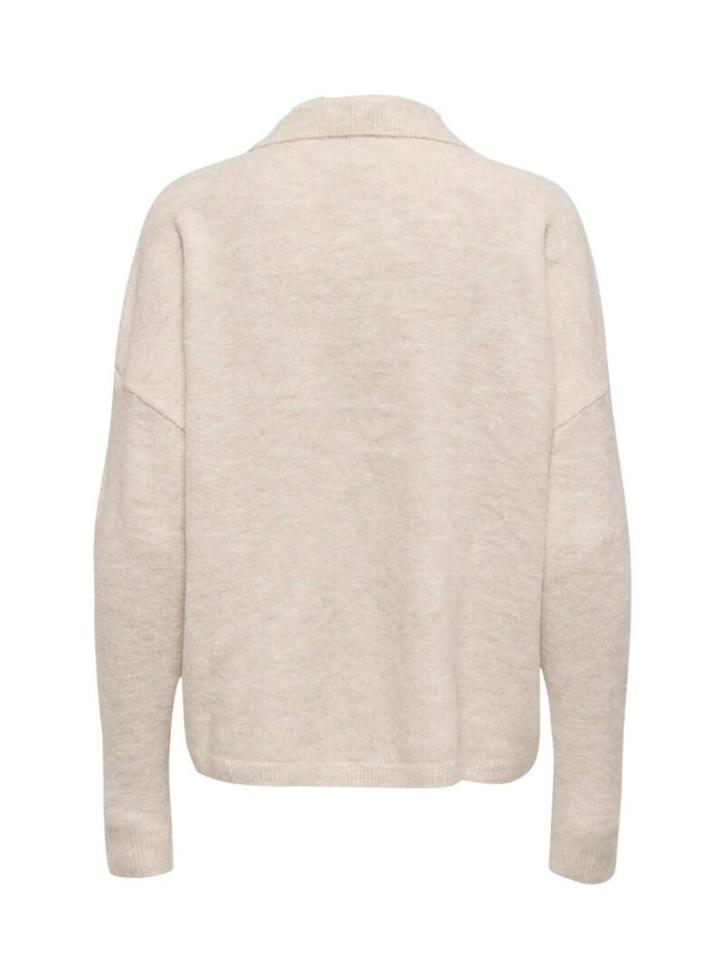 Polo a maglia Only Talio beige per donna