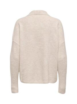 Polo a maglia Only Talio beige per donna