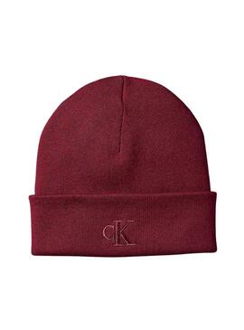 Cappello Calvin Klein logo CK bordeaux per uomo
