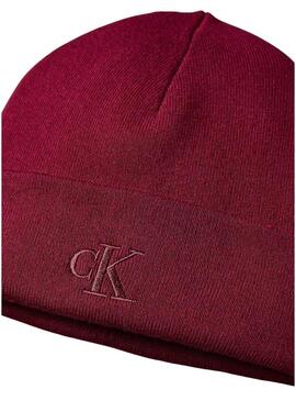 Cappello Calvin Klein logo CK bordeaux per uomo