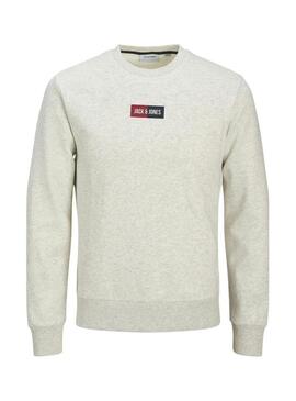 Felpa Jack and Jones Pam beige per uomo