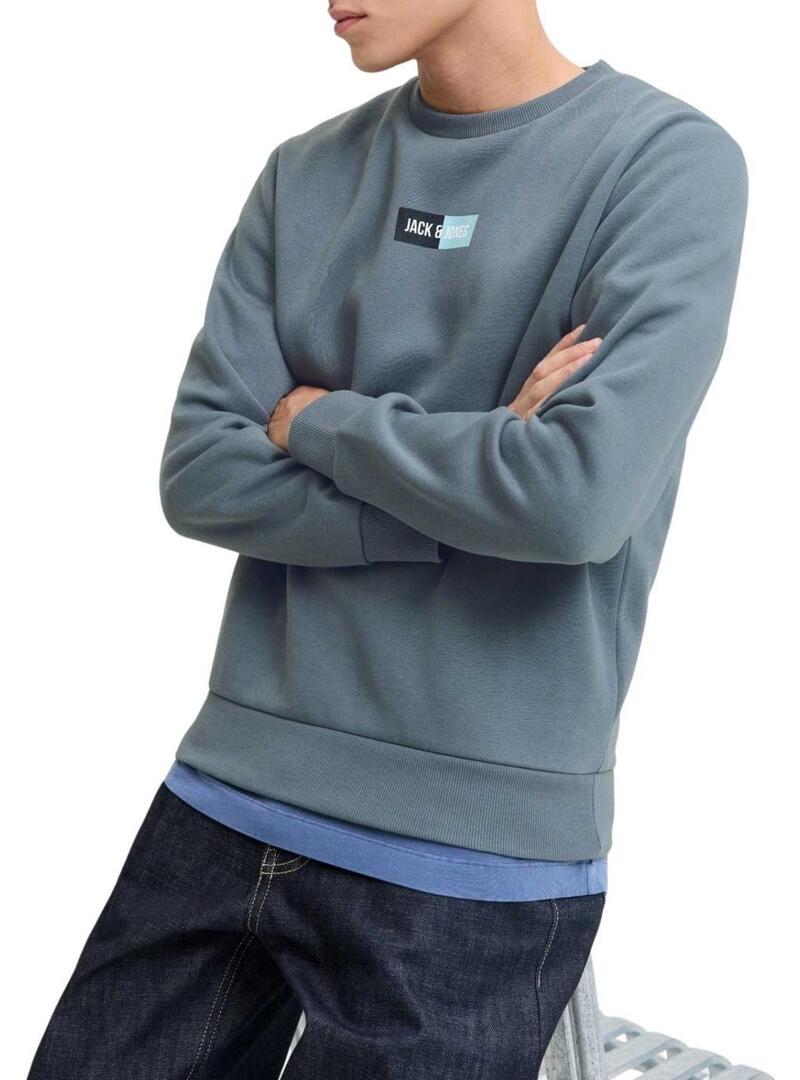 Felpa Jack and Jones Pam grigia per uomo