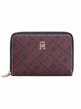 Borsa Tommy Hilfiger Icon stampa monogramma marina per donna