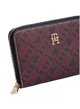 Borsa Tommy Hilfiger Icon stampa monogramma marina per donna