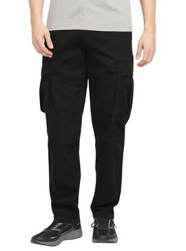 Pantalone nero Jack and Jones Kane per uomo.