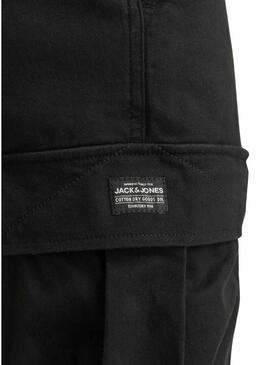 Pantalone nero Jack and Jones Kane per uomo.