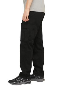 Pantalone nero Jack and Jones Kane per uomo.