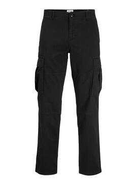 Pantalone nero Jack and Jones Kane per uomo.