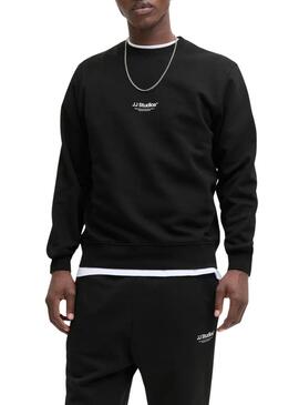 Felpa Jack and Jones Soho JJ Studios nera per uomo.