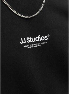 Felpa Jack and Jones Soho JJ Studios nera per uomo.
