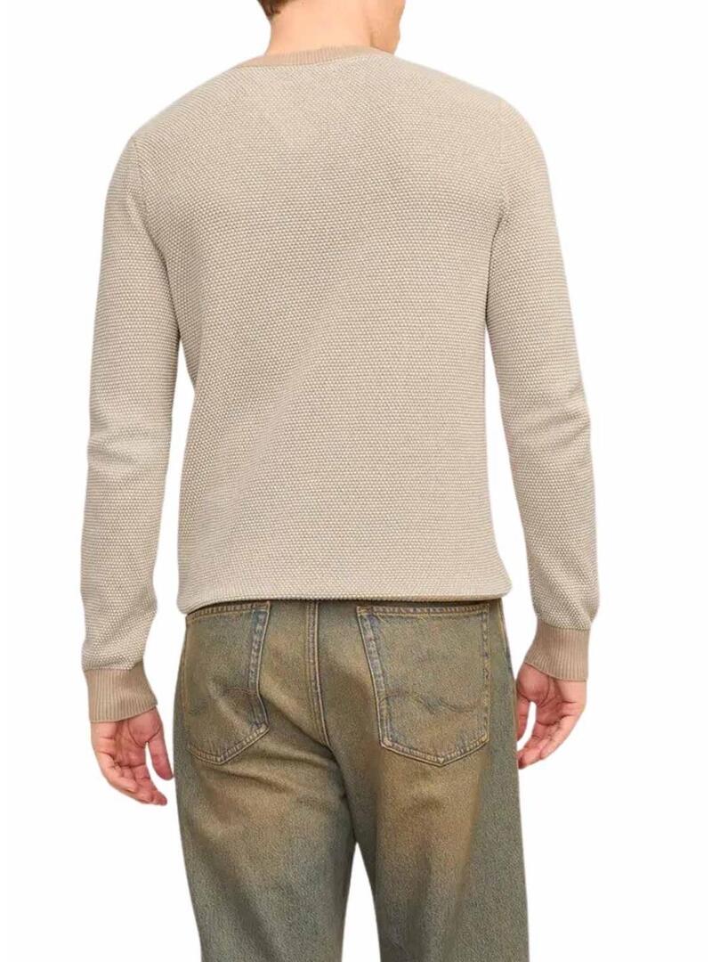Maglione Jack and Jones Globe beige per uomo