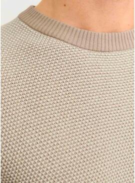 Maglione Jack and Jones Globe beige per uomo
