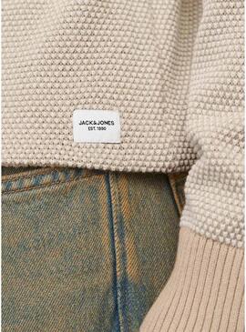 Maglione Jack and Jones Globe beige per uomo
