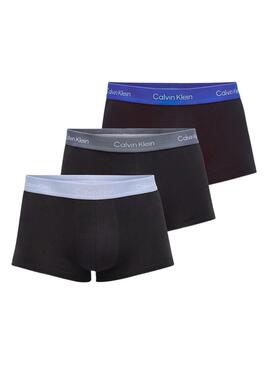 Confezione da 3 boxer Calvin Klein Jeans neri a vita bassa per uomo.