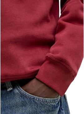 Felpa Jack and Jones Bleecker rossa per uomo