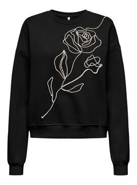 Felpa Only Elisanna nera per donna