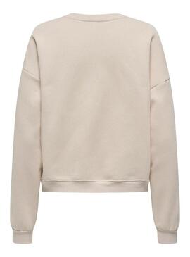 Felpa Only Elisanna beige per donna