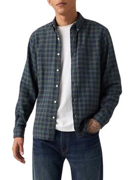 Camicia Levi's Authentic Button a quadri verde per uomo