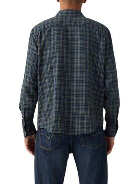 Camicia Levi's Authentic Button a quadri verde per uomo