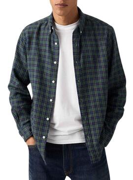 Camicia Levi's Authentic Button a quadri verde per uomo