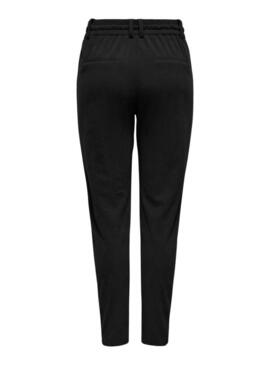 Pantaloni Only Poptrash Lias neri in velluto a coste per donna.