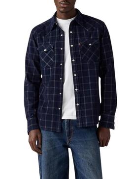 Camicia Levis Barstow Western color navy per uomo