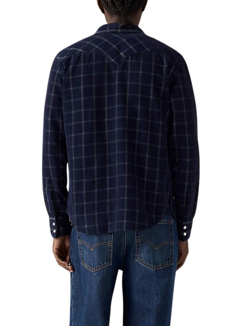 Camicia Levis Barstow Western color navy per uomo