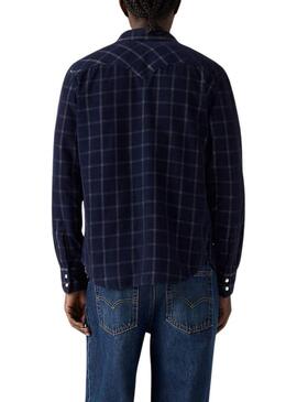 Camicia Levis Barstow Western color navy per uomo