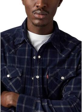 Camicia Levis Barstow Western color navy per uomo