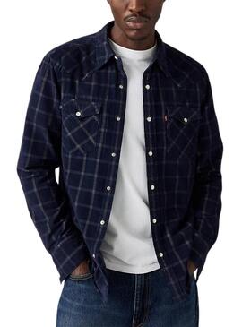 Camicia Levis Barstow Western color navy per uomo