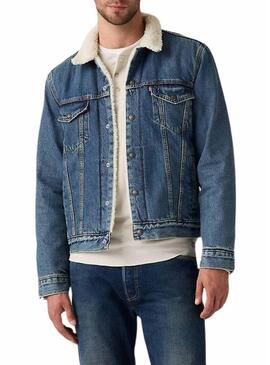 Giacca di jeans Levis Type 3 Sherpa Trucker per uomo.