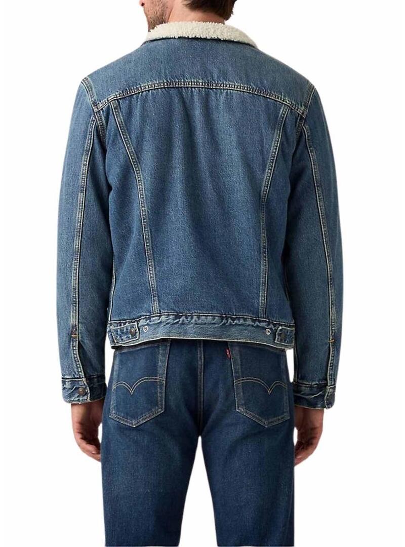 Giacca di jeans Levis Type 3 Sherpa Trucker per uomo.
