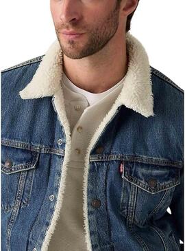 Giacca di jeans Levis Type 3 Sherpa Trucker per uomo.