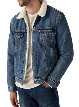 Giacca di jeans Levis Type 3 Sherpa Trucker per uomo.