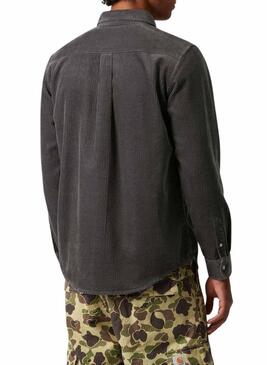 Camicia Carhartt Madison in velluto a coste grigio per uomo