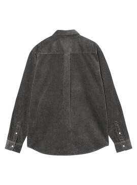 Camicia Carhartt Madison in velluto a coste grigio per uomo